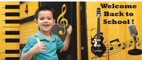 boy getting on bus