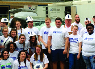 Forty Students Build Homes with Habitat Walton County Over Spring Break