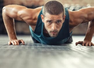 A Workout Worthy of a Patriot Man doing pushups