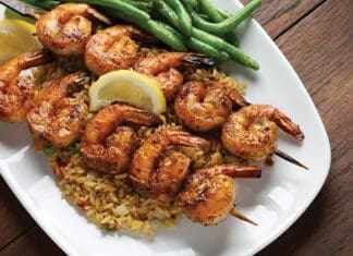 Dining & Entertainment AJs Shrimp Kebob