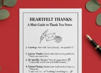 thank you note guide