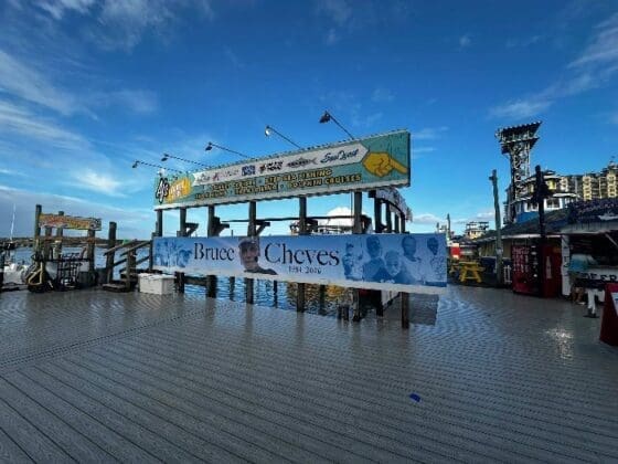 Bruce AJs Sign at docks