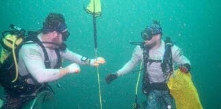 Veteran Divers Clear 1,000 Pounds of Local Reef Debris Force Blue 2