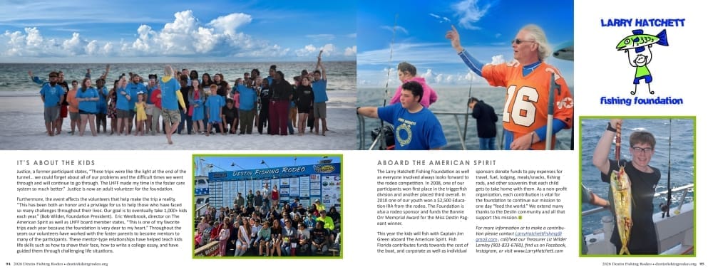 Larry Hatchett Fishing Foundation - 2026 Destin Fishing Rodeo program
